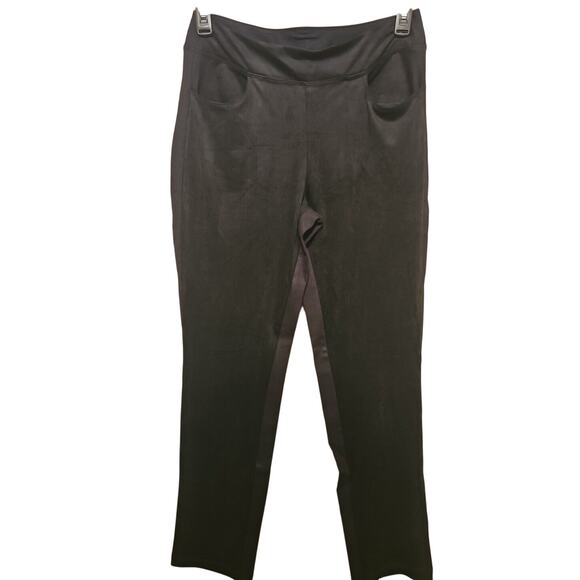 Belle Kim‎ Gravel Pull-on Black Pant Size 8 Velvet - Picture 1 of 11
